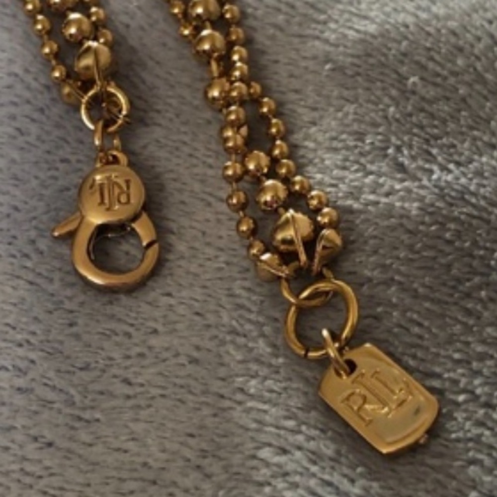 Ralph Lauren Equestrian Bit Stirrup Multi Ball Chain RLL Necklace 36” Inches. - Picture 6 of 8